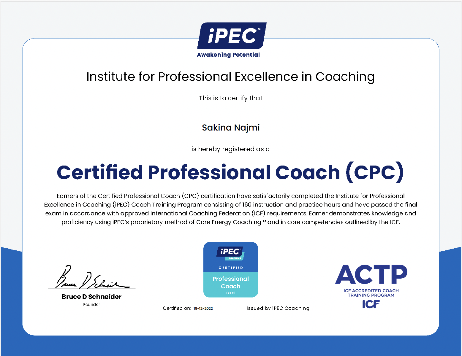 Certified Professional Coach